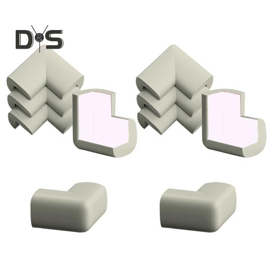 10 Stück Möbeleckenschutz, Antikollisionsschutz, babysicher, weich, selbstklebend, für Tisch und Schreibtisch, rechtwinklig, scharfe Kanten, Eckenschutz, Stoßstangenschutz