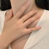 Plated Gold Textured 3D Index Ring, European and American Cold Style.