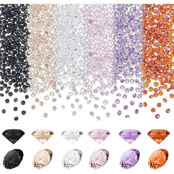 PH PandaHall 720pcs 2mm Cubic Zirconia Stones, 6 Colors Diamond Small Loose CZ Stones Grade A Faceted Rhinestone Stone Cabochon for Ring Earring