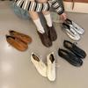 Women Square Toe Lace Up Flats Spring Casual Loafers Oxford Shoes Female Flat Heel Sandals Comfortable Walking Shoes