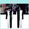 Scary Terrifier Halloween Clown Cosplay Costume For Adults High Quality Black And White Jumpsuit