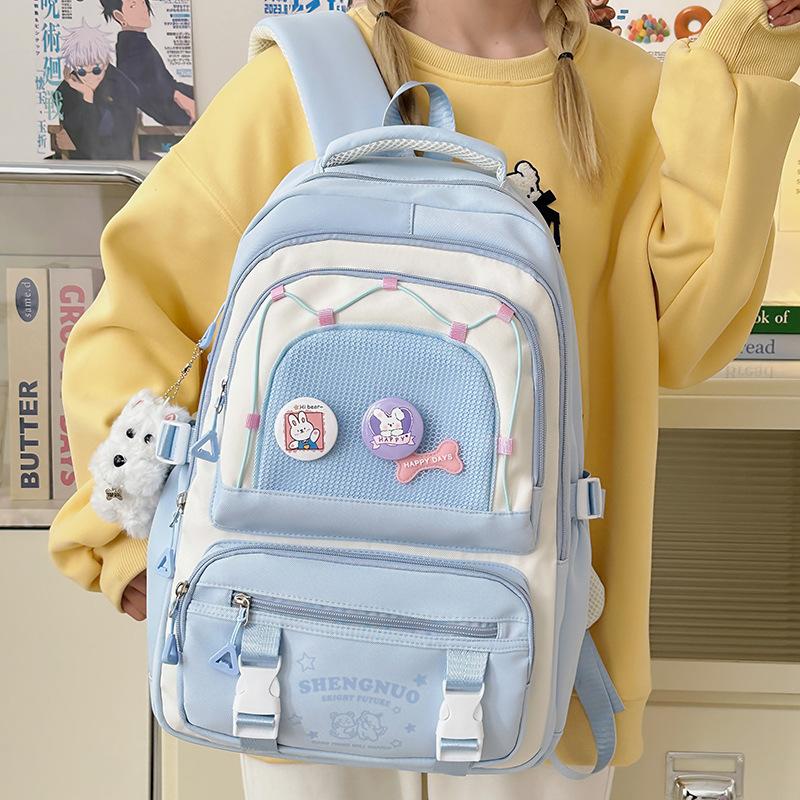 New Style Student Schoolbags Elementary School Girls High Looking Junior High School Backpacks