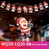 24 Christmas Cartoon Store Paper Bunting Flags for Festive Atmosphere