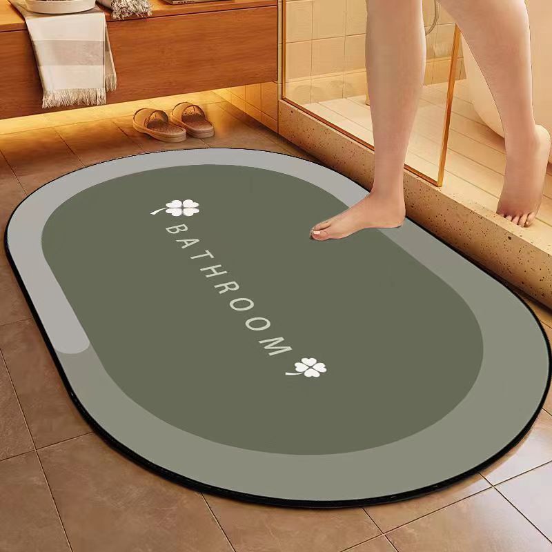 

Simple Soft Diatom Mud Mat Bathroom Slip-resistant Moisture-wicking Quick Drying Mat Toilet Toilet Door Mat Durable 40 * 60Cm