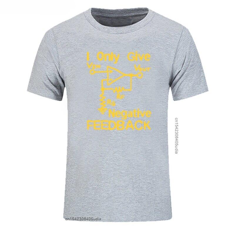 New Funny Cotton Oversized T Shirt Men Cotton Print Tee I Give Negative Feedback Computer Engineer T-Shirt New Fashion