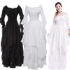 European and American Gorgeous Lace Flared Sleeve Dress Dress Vintage Gothic Dress Cosplay Ball Princess Dress