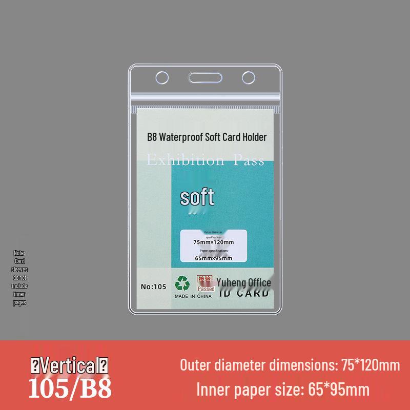 Waterproof PVC Badge Holder for ID Cards and Name Tags