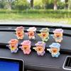 9Pcs/Set Anime Capybara Action Figurine Plaything Small Flocked Kapibare Figurines Desktop Home Deroc Collection Model Toys