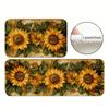 1 Stück Anti-Ermüdungs-Küchenteppiche, Sonnenblumen-Print Wasserdicht Rutschfest Dick Gepolsterte Küchenmatte Strapazierfähige Komfort-Standmatte für die Küche