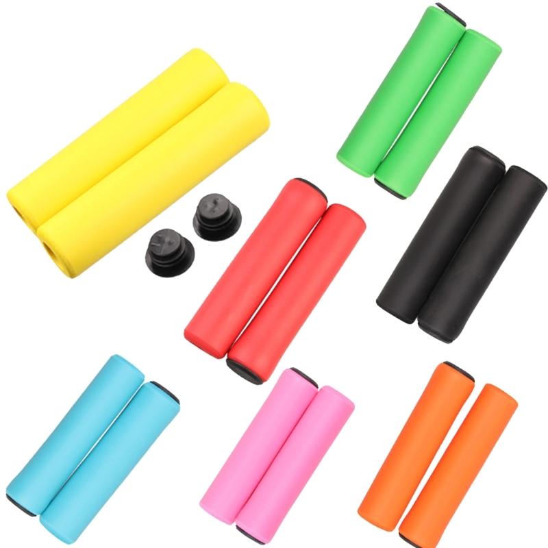 One Pair Bike Grips Sponge Handlebar Grips and Silicone Brake Handle Cover Ultraight Anti-Slip for Bike, Mountain Bikes