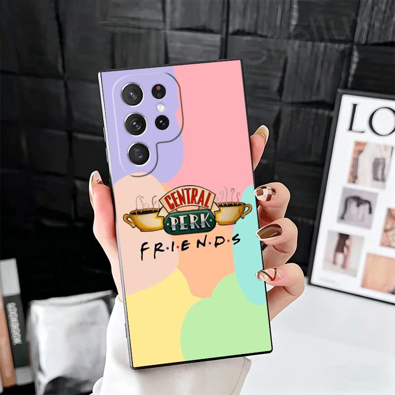 Friends Tv Show Theme Soft Phone Case for Samsung Galaxy S26 S25 Edge S24 Ultra S23 Plus S22 S21 FE S20 Black Cover Back Shell