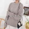 Women Cashmere Elegant Basic Sweater Autumn Winter Loose Soft O-Neck Knitted Pullovers Oversized Solid Color Jumper Knitwear