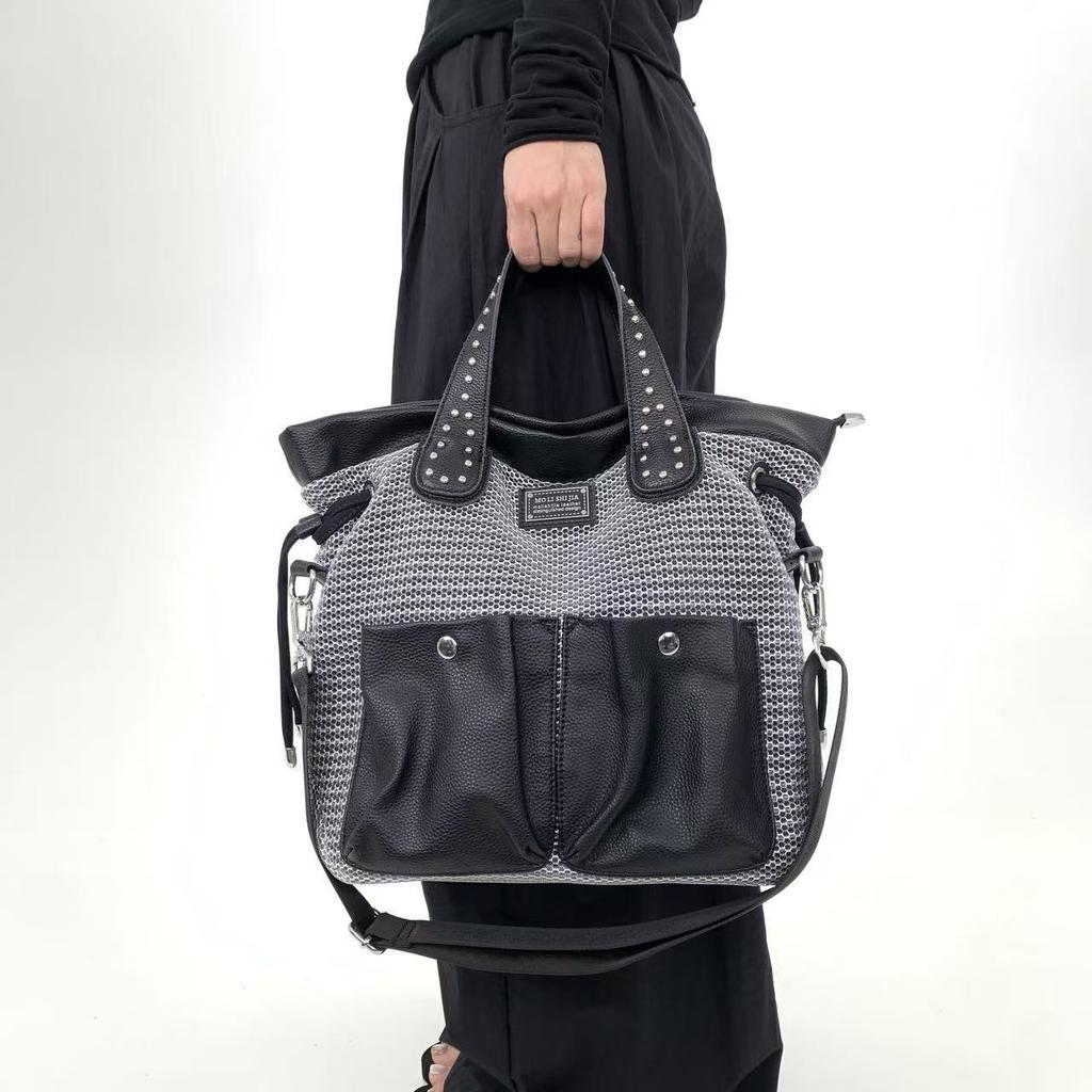 Ladies Super Cool Street Shoulder Bag Multi-Pocket Splicing Millennium Spice Girl Messenger Bag