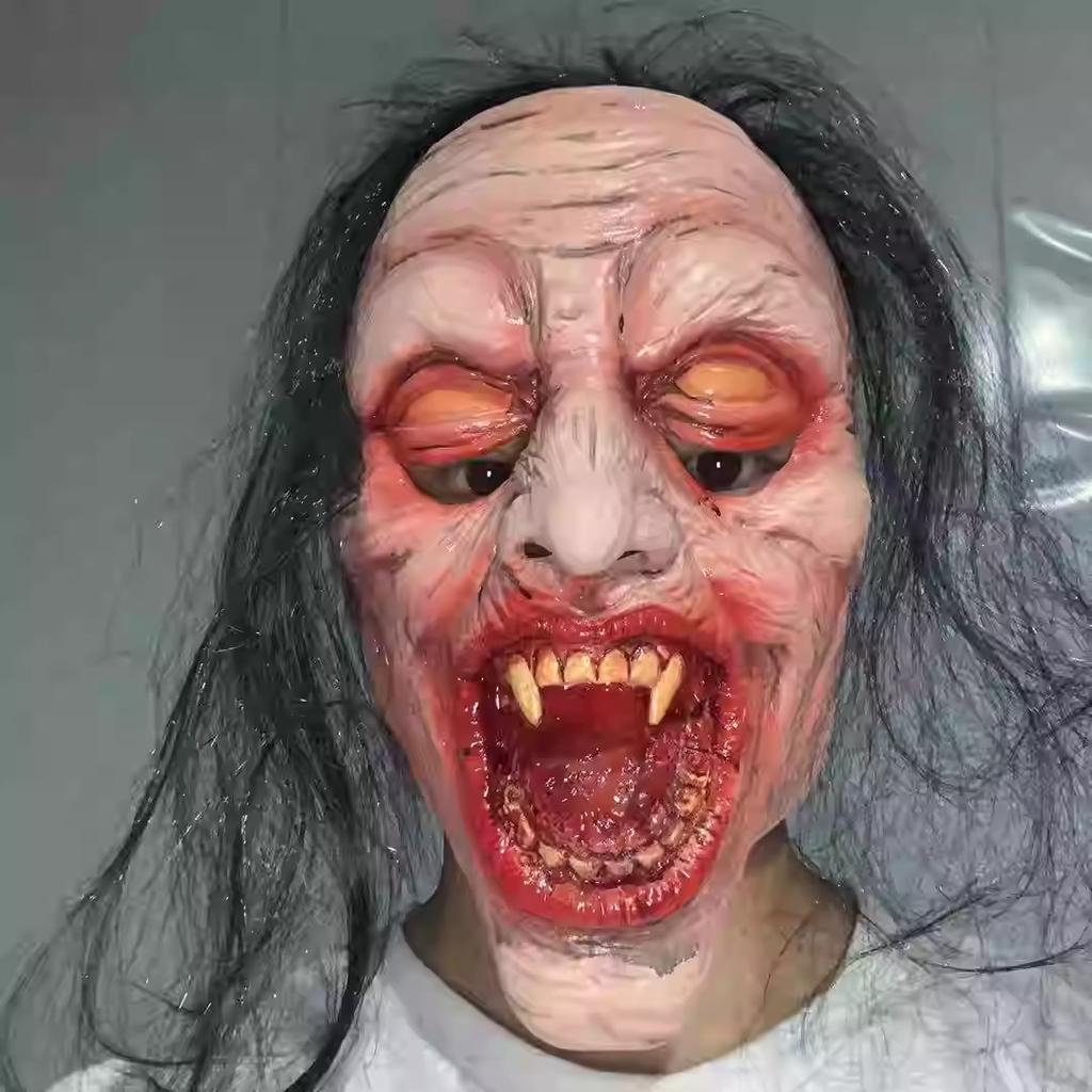 Halloween horror mask Halloween Scary and Funny Ghost House Decoration Props cosplay Sadao Pen Demon Headgear