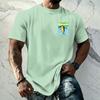 Men's Vintage Texture Printed Short Sleeve T Shirt Loose Fit Casual Summer Daily Top Lightweight Breathable Fabric Comfortable Design