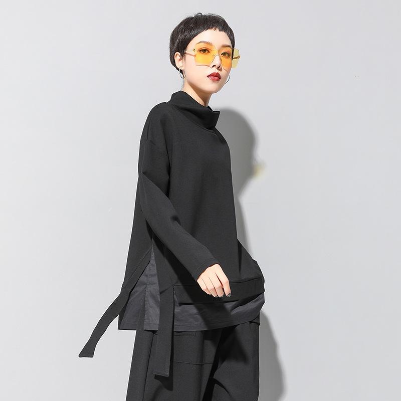 Women's Spring and Fall Loose Straight T-shirt Long-sleeved Casual Jacket