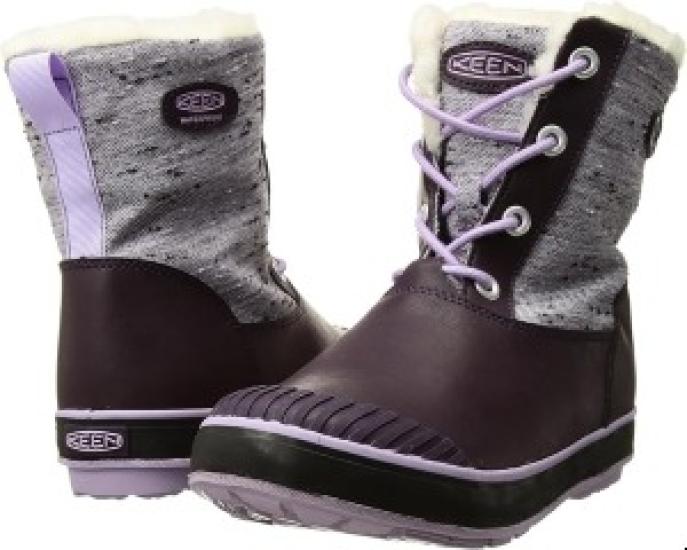 KEEN ELSA L BOOT WP Kids Waterproof Winter Boots (PLUM/LILAC PASTEL, 18.5 Cm, Footwear)