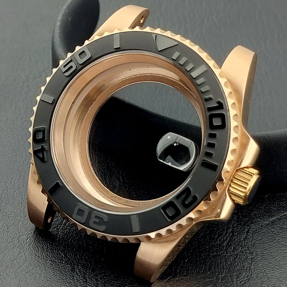 40mm Mechanical Watch Case for NH Series 35 36 38 Movement Yacht Design Style with Sapphire Crystal Watch Box Parts 7