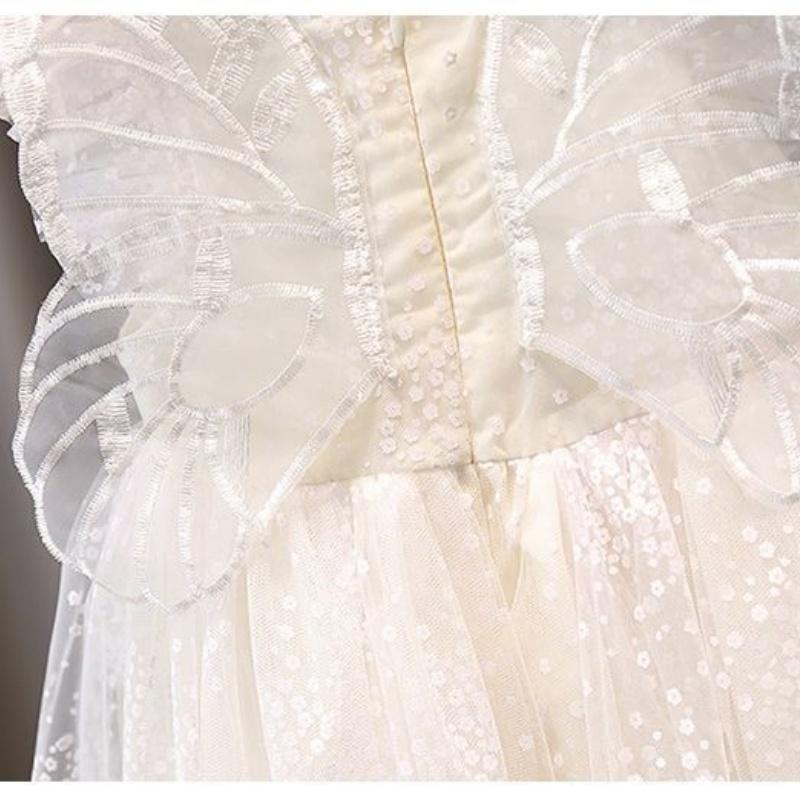 Summer Dresses for Baby Girls Birthday Party Princess Dress with Butterfly Wings Sling Beach Baby Clothes Vacation Casual Wear