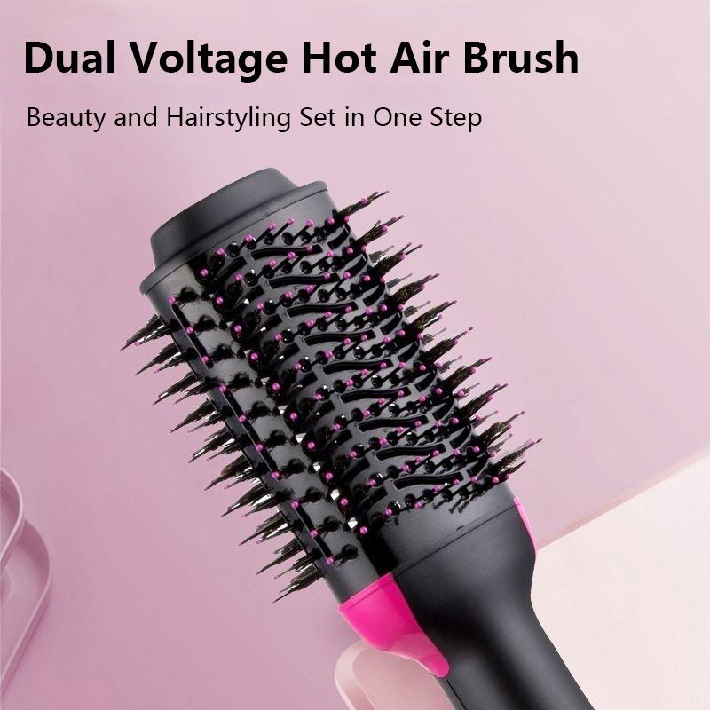 Multi Hair Styler Hot Air Brush Diffuser Women Brush Negative Ion Detachable Hair Dryer 2in1 Blowout Brush