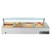 Commercial Food Warmer, 1700W Electric Stainless Steel Steam Food Warmer with Glass Cover, 12-Pan Countertop Buffet Bain Marie with Soup & Perforated