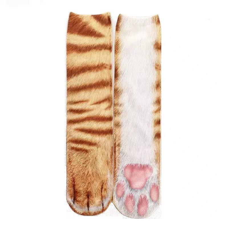 Unisex Adults 3D Print Animal Paw Socks Creative Funny Cat Dog Eagle Tiger Leopard Paw Socks Novelty Socks Gag Christmas Gifts