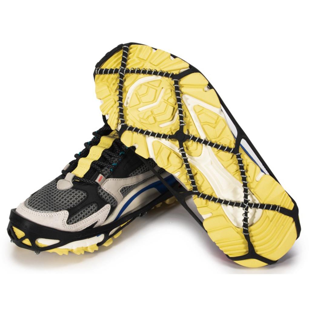 2 Pieces Ice Snow Shoe Grip Cover Outdoor Walking Climbing Nonslip Boots Safety Portable Crampon Silicone Cleats