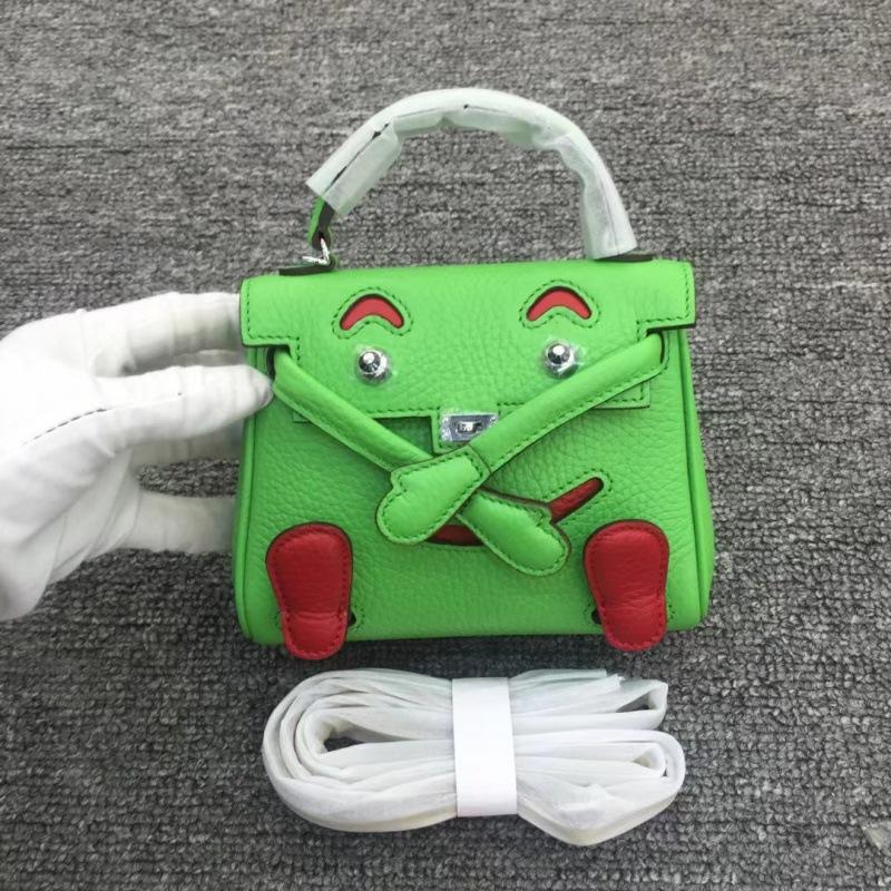 Sac Pour Femmes Sac Design Niche Couleur Contrastée Mini Cuir Vachette Première Couche Sac Poupée Port Unique Épaule Bandoulière Tendance