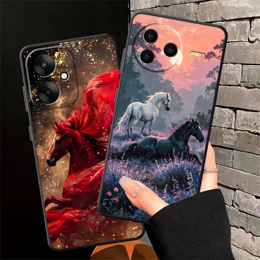 Case for Xiaomi Redmi 13C A3 10 14C 12C 9 A1 A2 Plus A4 K40 K80 Pro A5 Funda Phone Cover Cool Horse