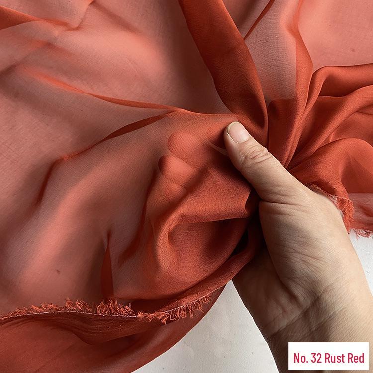 Chiffon di Vera Seta Largo 6 mm: Tessuto di Seta di Gelso Trasparente per Foulard, Vestiti Estivi e Abiti da Sera
