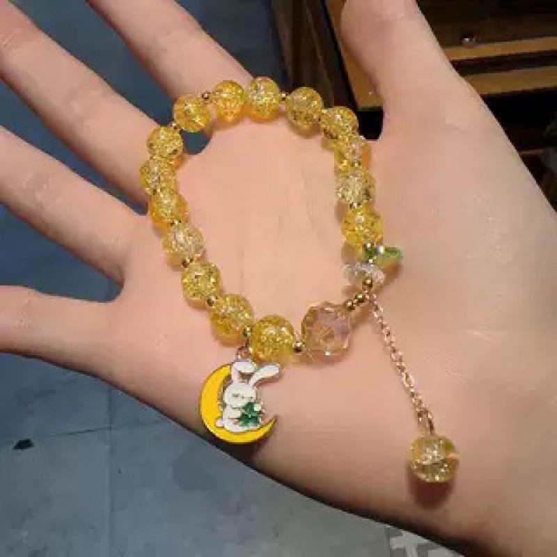 Colorful Crystal Beaded Fishtail Bracelet: Sweet, Fairy-Inspired Gift for Best Friend or Girlfriend - Perfect for May Day Outings