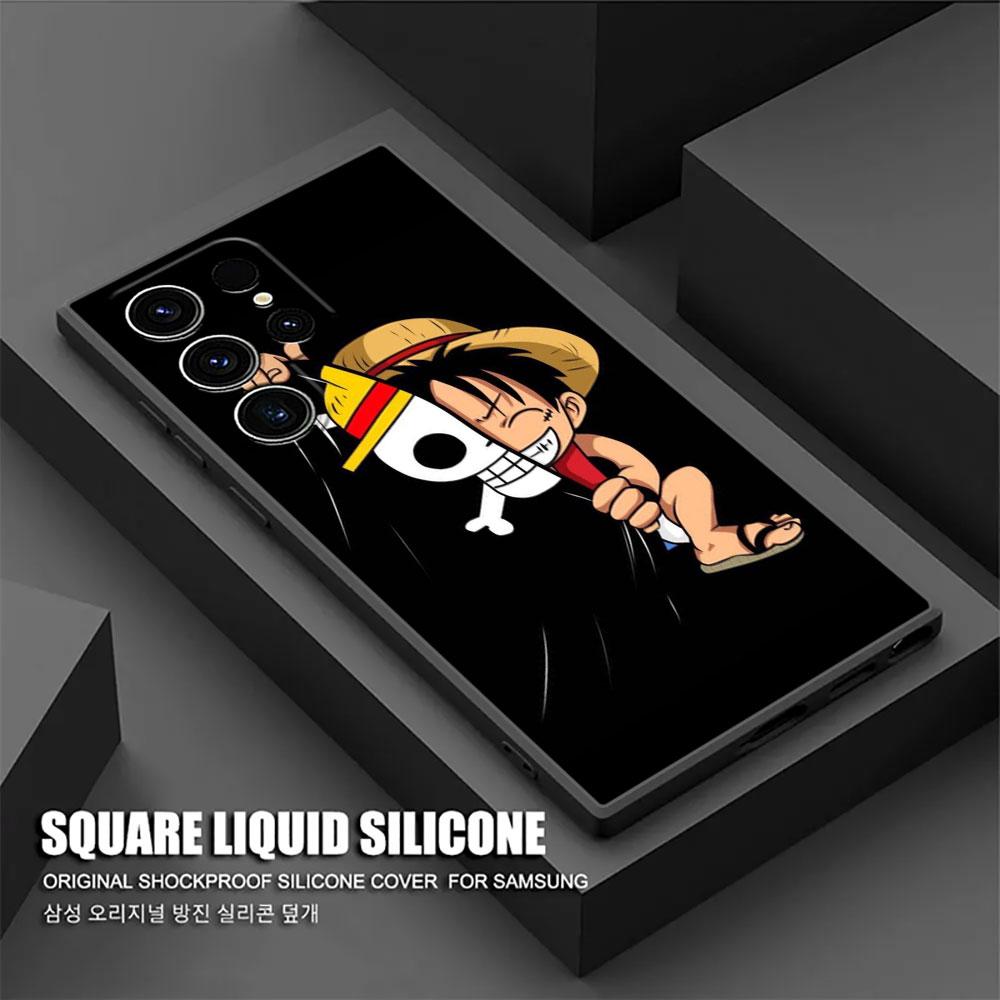 

One Anime P-Piece Water Law Luffys Phone Case For Samsung Galaxy S25 S24 S23 S20 S21 FE S26 S22 Ultra S26 Plus S25FE Soft Cover Galaxy S24 Plus