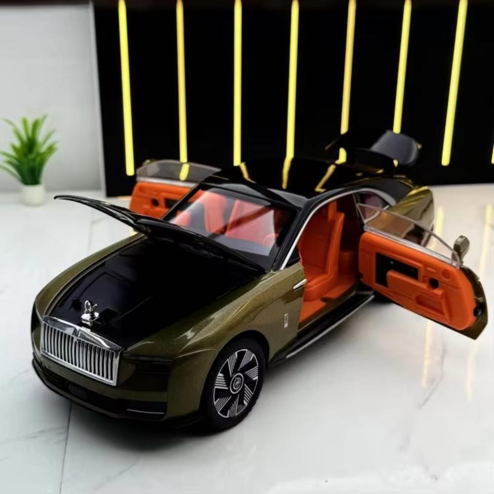 Simulation 1/24 Rolls Royce Spectre Supercar Legierungsmodell mit Ton und Licht Sammlung Miniaturauto Kinder Jungen Spielzeugfahrzeug