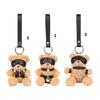 Plush Bear Keyring Plush Bag Charm Nontoxic Material Cute Travel Accessory Gift Stylish Bag Hanging Ornament
