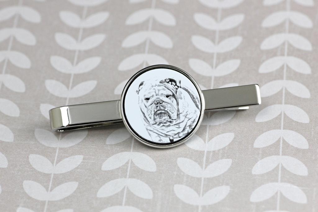 Bulldog, English Bulldog, British Bulldog - Tie Clip with a Dog, Personalized Tie Clip, a Unique Gift for a Man from the Art-Dog Brand
