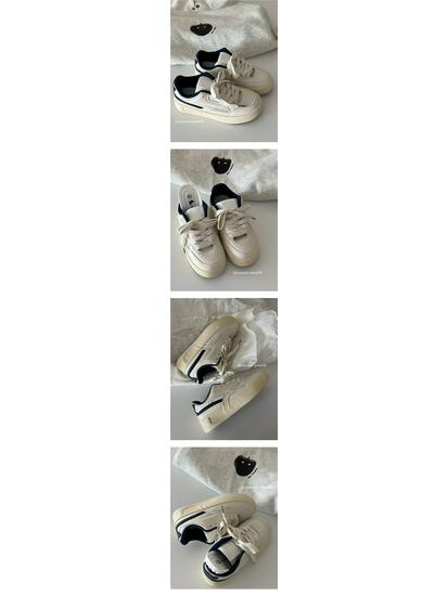 2025 Retro Hong Kong Style Women's Thick-Soled Sneakers - New Spring Trendy White Casual Sports Shoes