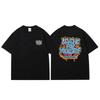 2025 Summer and Autumn Trendy Hip-hop Print T-shirt Loose and Casual Short-sleeved Men's and Women's Sportswear Top