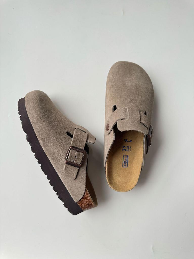 Sangpo Birken Shoes Women's Retro Cork Inner Height-increasing Sandals Bag Head Leather Thick Sole Outer Wear Fishing Birken Half Slippers