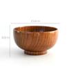 Japanese Retro Jujube Wooden Bowl Handmade Wooden Rice Bowl Children's Solid Wood Bowl Large Noodle Soup Bowl Household Tableware