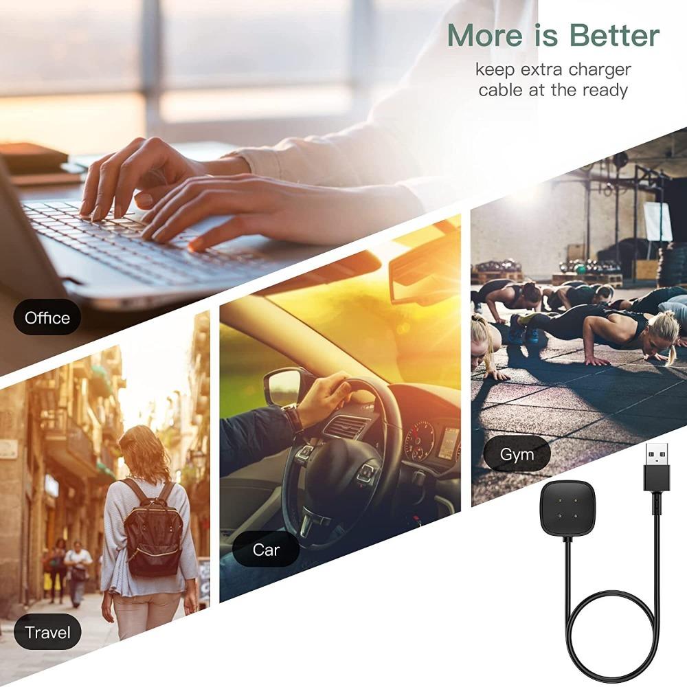 2pcs Wireless Charger For Fitbit Sense 1 2 /Versa 3 4 USB Fast Charging Dock US