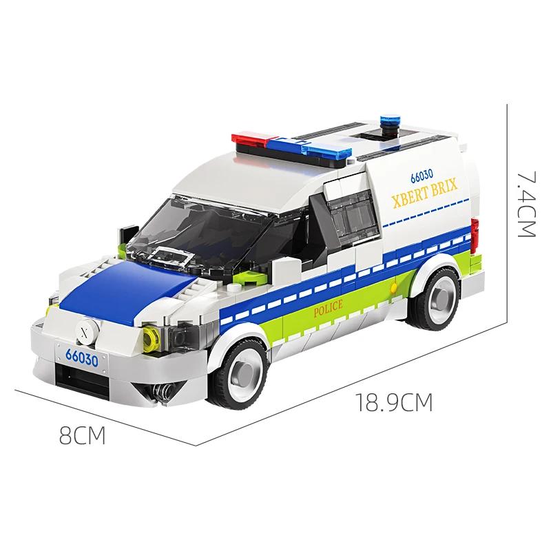 430PCS Europe Police Assault Vehicle Building Blocks City Police Patrol Car Model Bricks Educational Toys For Kids Holiday Gifts