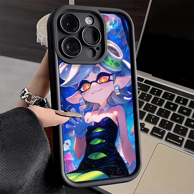 S-Splatoons Game Phone Case for iPhone 16 17 Air 16E 15 Pro Max 14 Plus 13 12 Mini Capa Soft Shell Silicone Funda