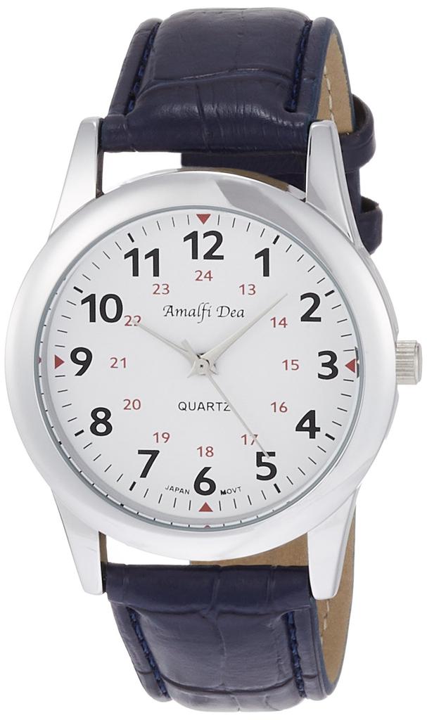 [Arias] Analogue Wristwatch, Leather Band, Waterproof, Men's, White, A33M27