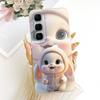 Phone Case For Infinix Hot 60 Pro 60i Black Cat Cartoon Dragon Animals Pattern Bumper For Hot 60 Pro+ Soft Liquid Silicone Cover