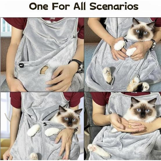 Cat Apron Carrier, Pet Sleeping Bag, Kitten Hands-Free Soft-Sided Carrier Pouch Sling for Small Sized Animals Cat Carrier Pouch Pet Sling Carrier for