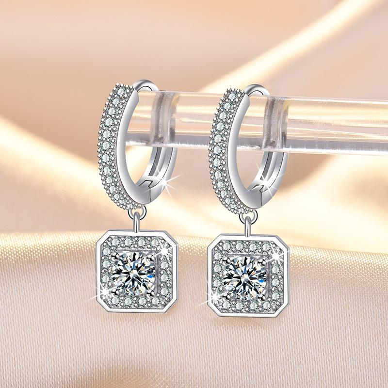 925 Sterling Silber Ohrringe Schnalle Herz für Damen Exquisiter Student Freundin Schmuck Zubehör Hochzeit Mode Geschenk
