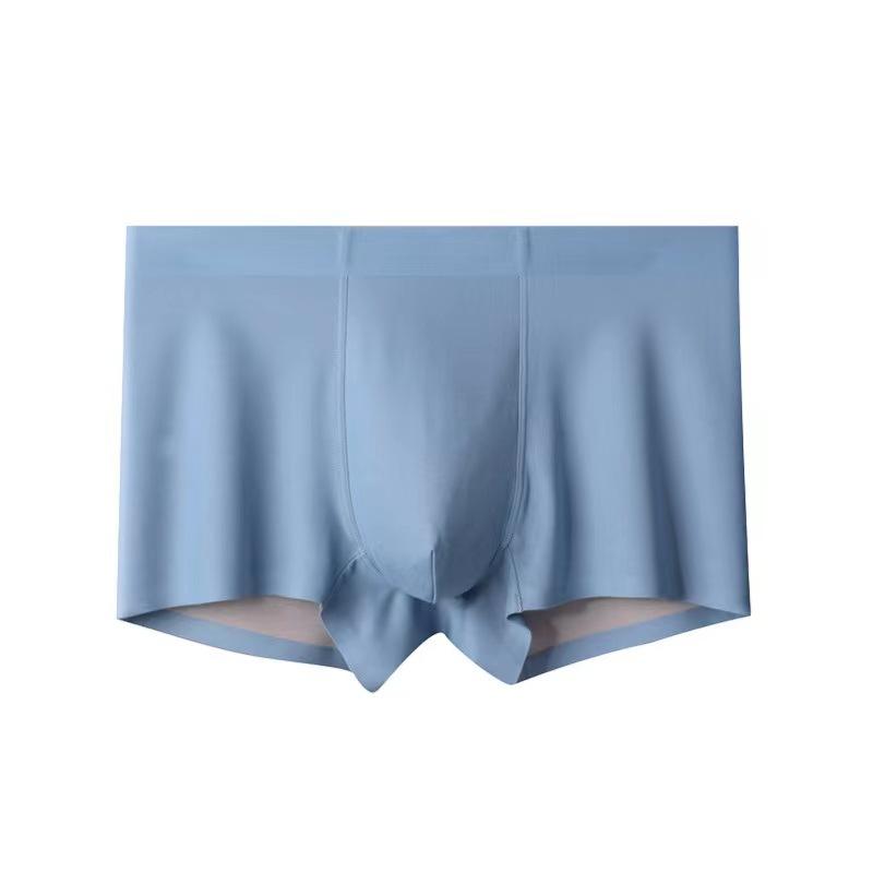 Men Boxer Underwear Elastic Mid-Waist Breathable Comfortable Cutting Shorts Briefs Summer Cooling Shorts