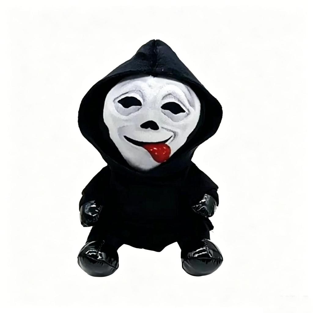 Scream 6 Plush Ghost Face Stuffed Plush Soft Stuffed Horror Killer Plushie Doll Black Robe White Mask Collectible Gift For Fans
