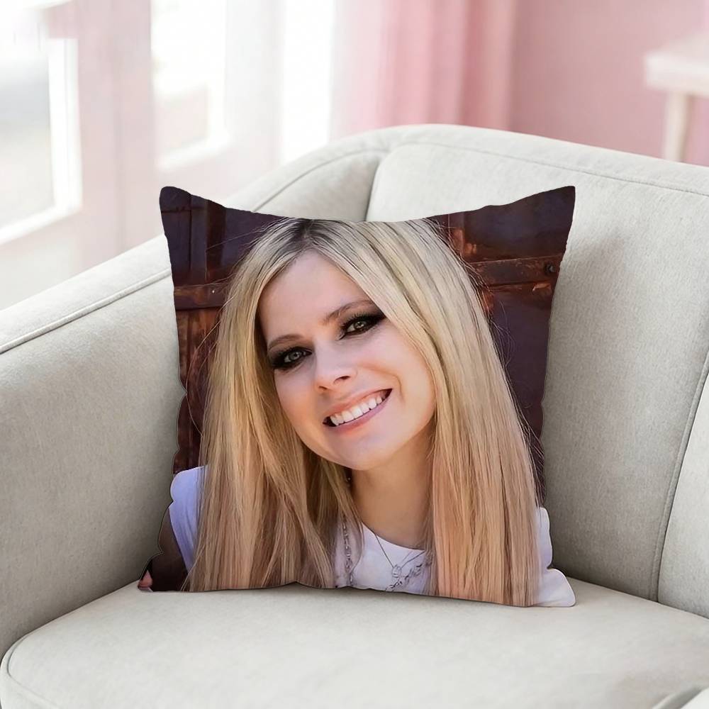 AAvril Punk LLavigne Pillow Case Pattern Printed Pillowcase For Living Room Sofa Cushion Cover