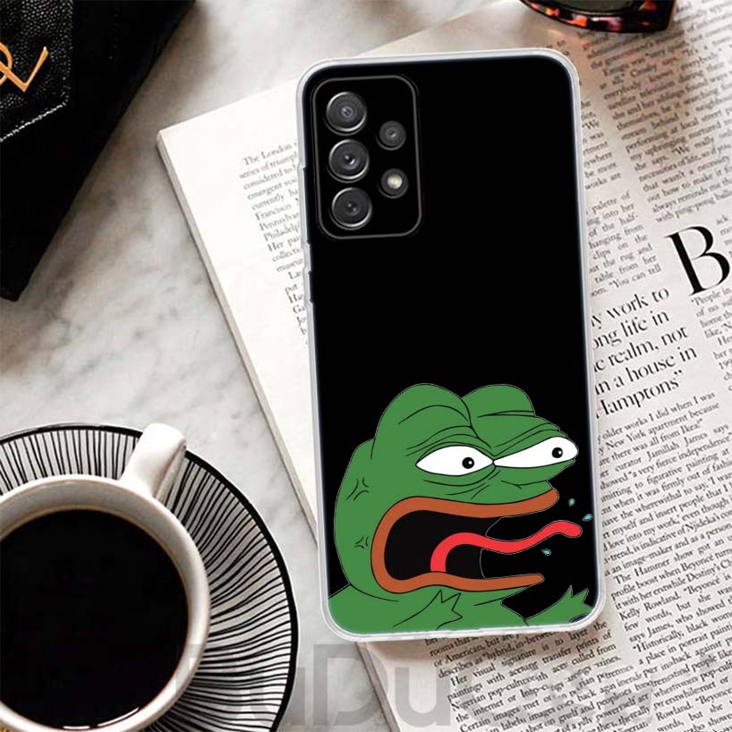 Cute Frogs Party Sad Pepe Cover For Samsung Galaxy A51 A50 A71 A70 Phone Case A21S A31 A41 A10 A20E A30 A40 A01 A11 A6 A7 A8 A9